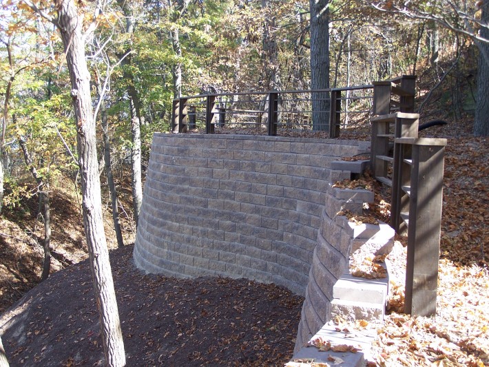 Indiana finished retaining wall