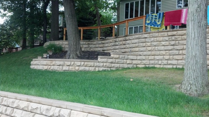 Indiana retaining wall installation